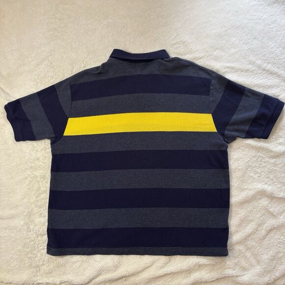 Vintage Polo Sport Ralph Lauren Rugby Mens Short Sleeve XXL Yellow & Navy Casual - Picture 5 of 7